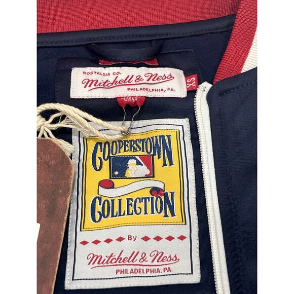 St. Louis Cardinals MLB Full Zip Jacket-XS-Navy Mitchell & Ness Track Jacket-New - Picture 5 of 9
